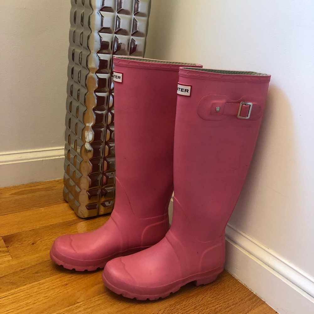 Pink Hunter rain boots